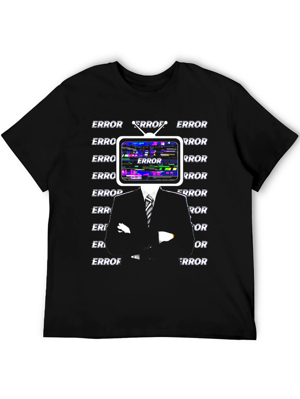 Error TV Head Graphic Tee - Black