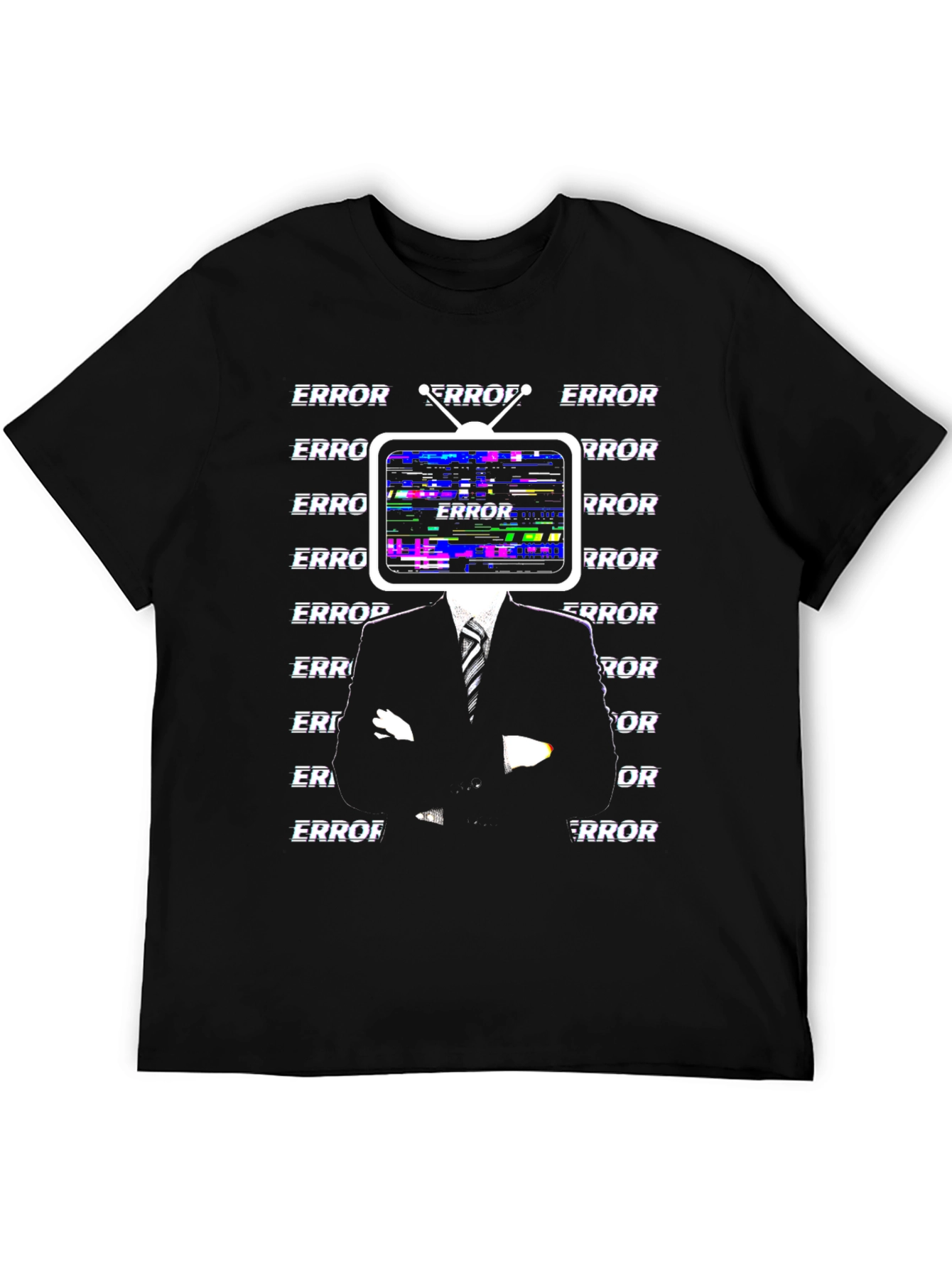Error TV Head Graphic Tee - Black