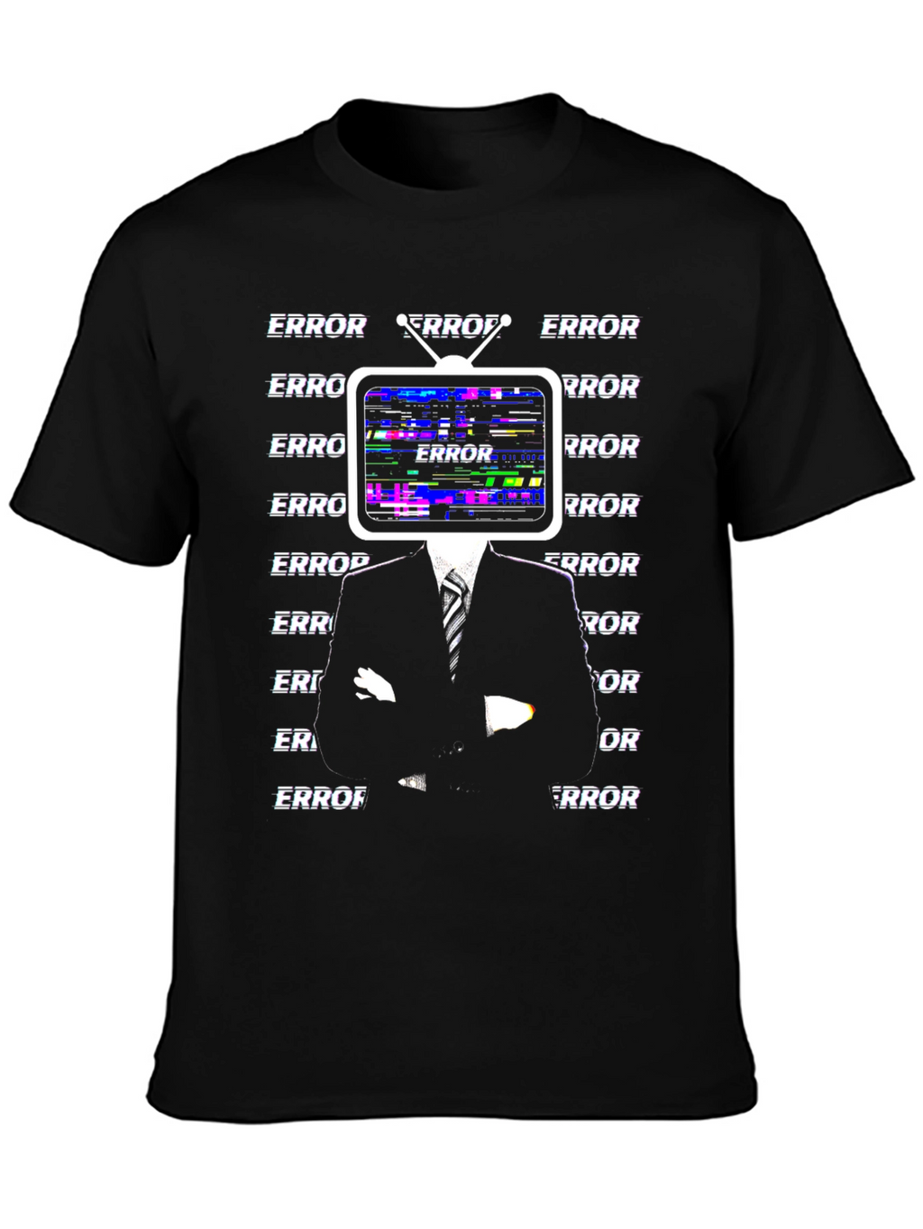 Error TV Head Graphic Tee - Black