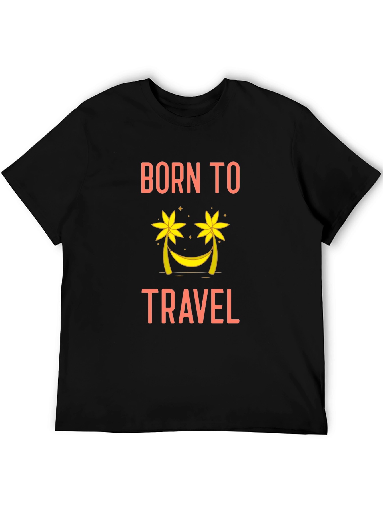 Born to Travel Graphic Tee - Black Casual T-Shirt