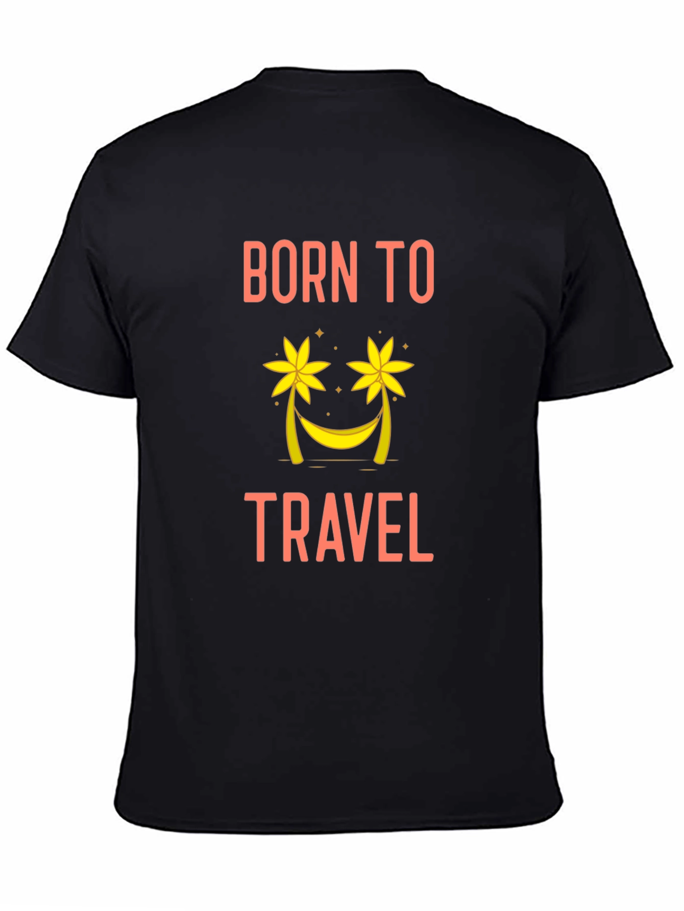 Born to Travel Graphic Tee - Black Casual T-Shirt