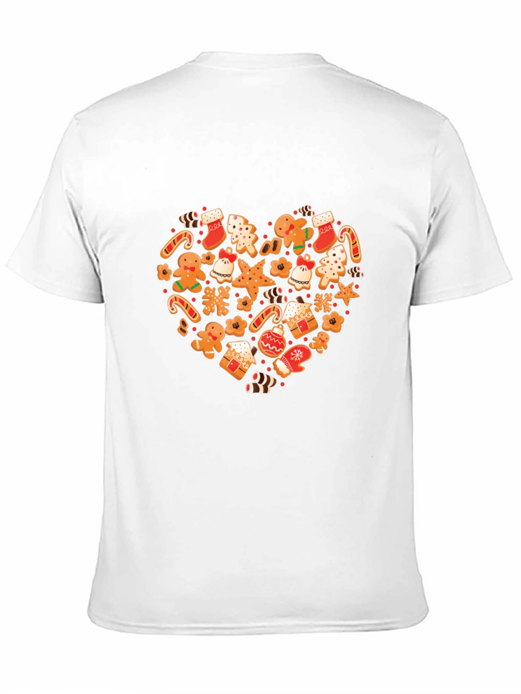 Festive Holiday Gingerbread Heart Graphic Tee