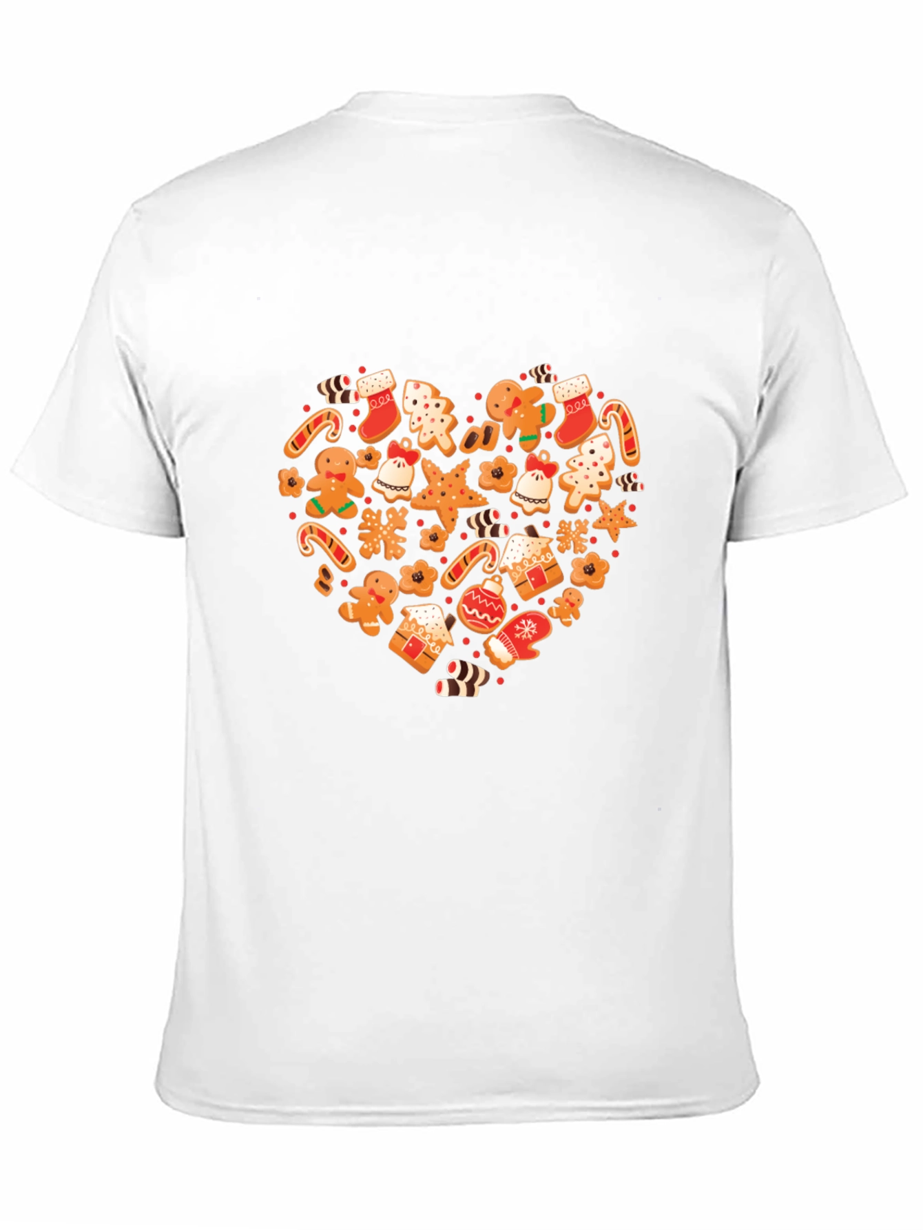 Festive Holiday Gingerbread Heart Graphic Tee