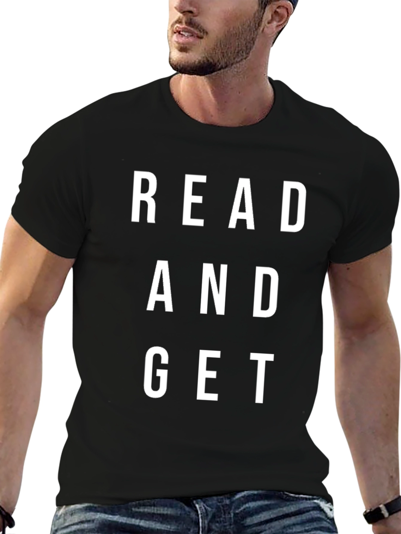 Read and Get Black Graphic Tee
