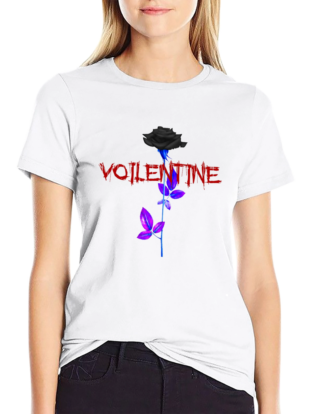 Voilenttine Rose Graphic T-Shirt