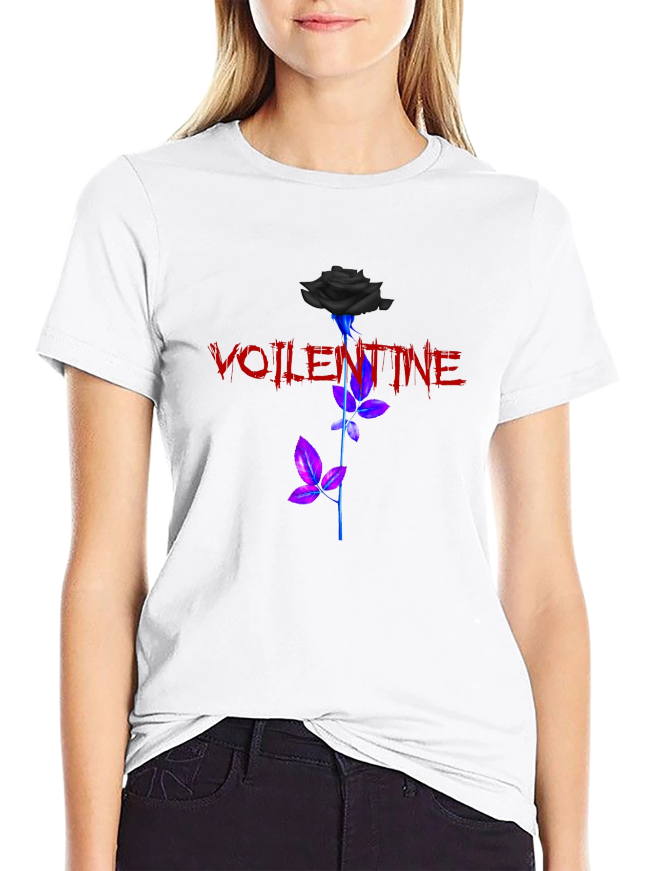 Voilenttine Rose Graphic T-Shirt