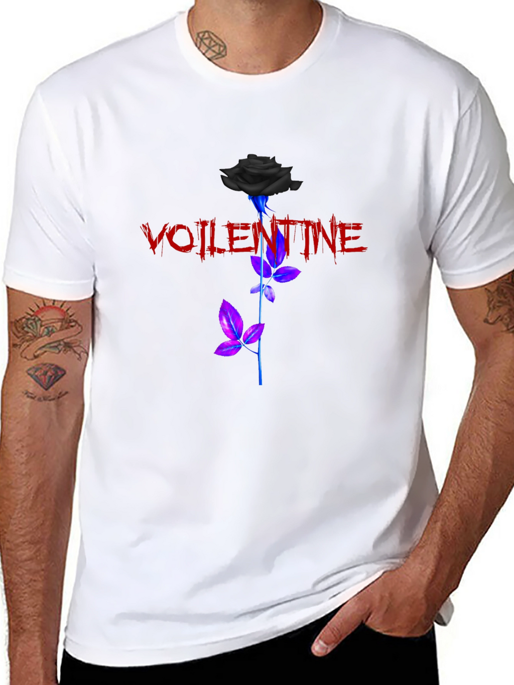 Voilenttine Rose Graphic T-Shirt