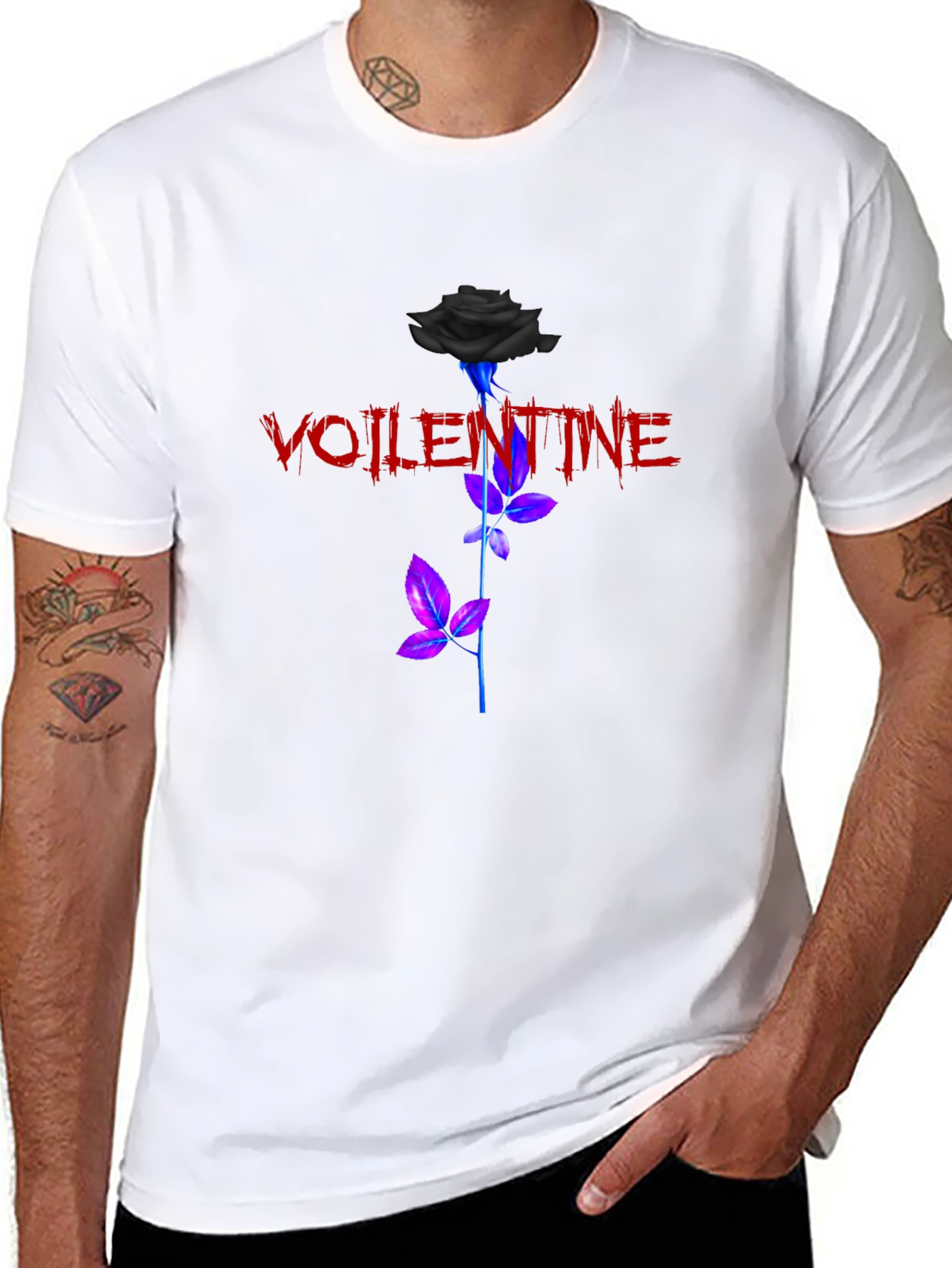 Voilenttine Rose Graphic T-Shirt