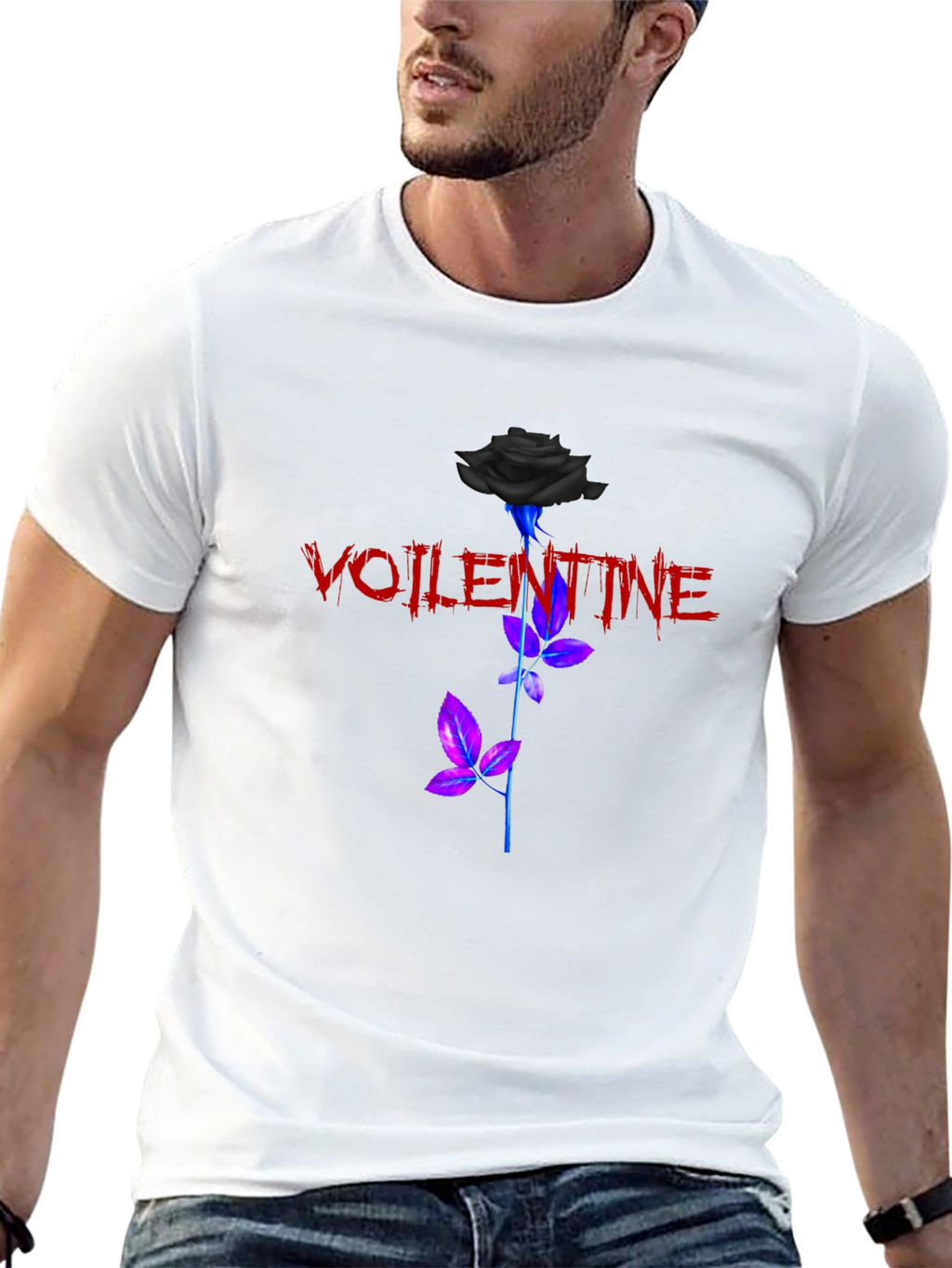 Voilenttine Rose Graphic T-Shirt