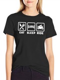 Eat Sleep Ride Graphic Tee - Biker T-Shirt