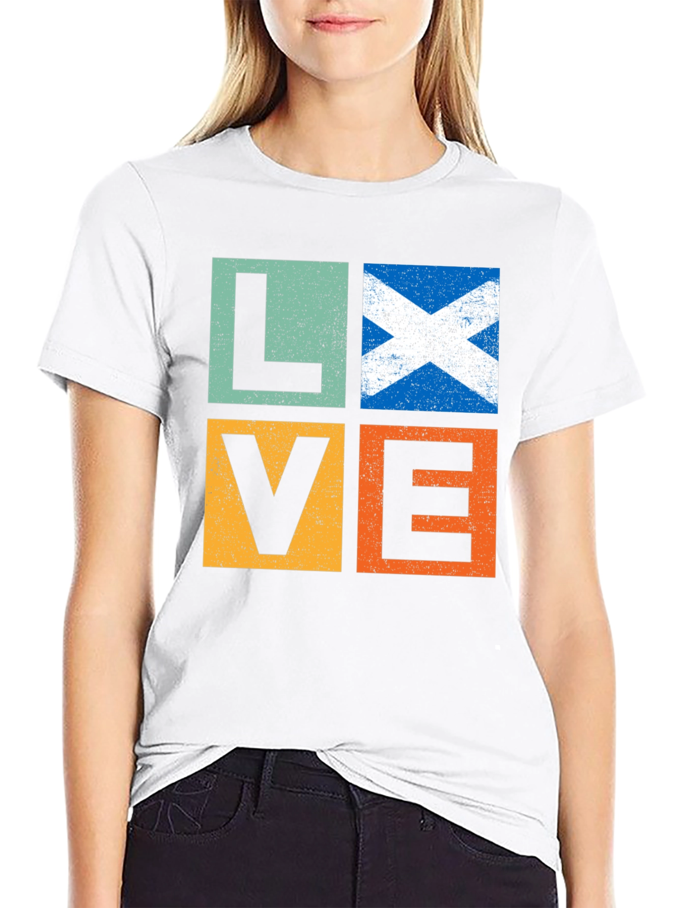 Love Scotland T-Shirt Scottish Flag Design