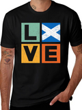 Love Scotland T-Shirt Scottish Flag Design