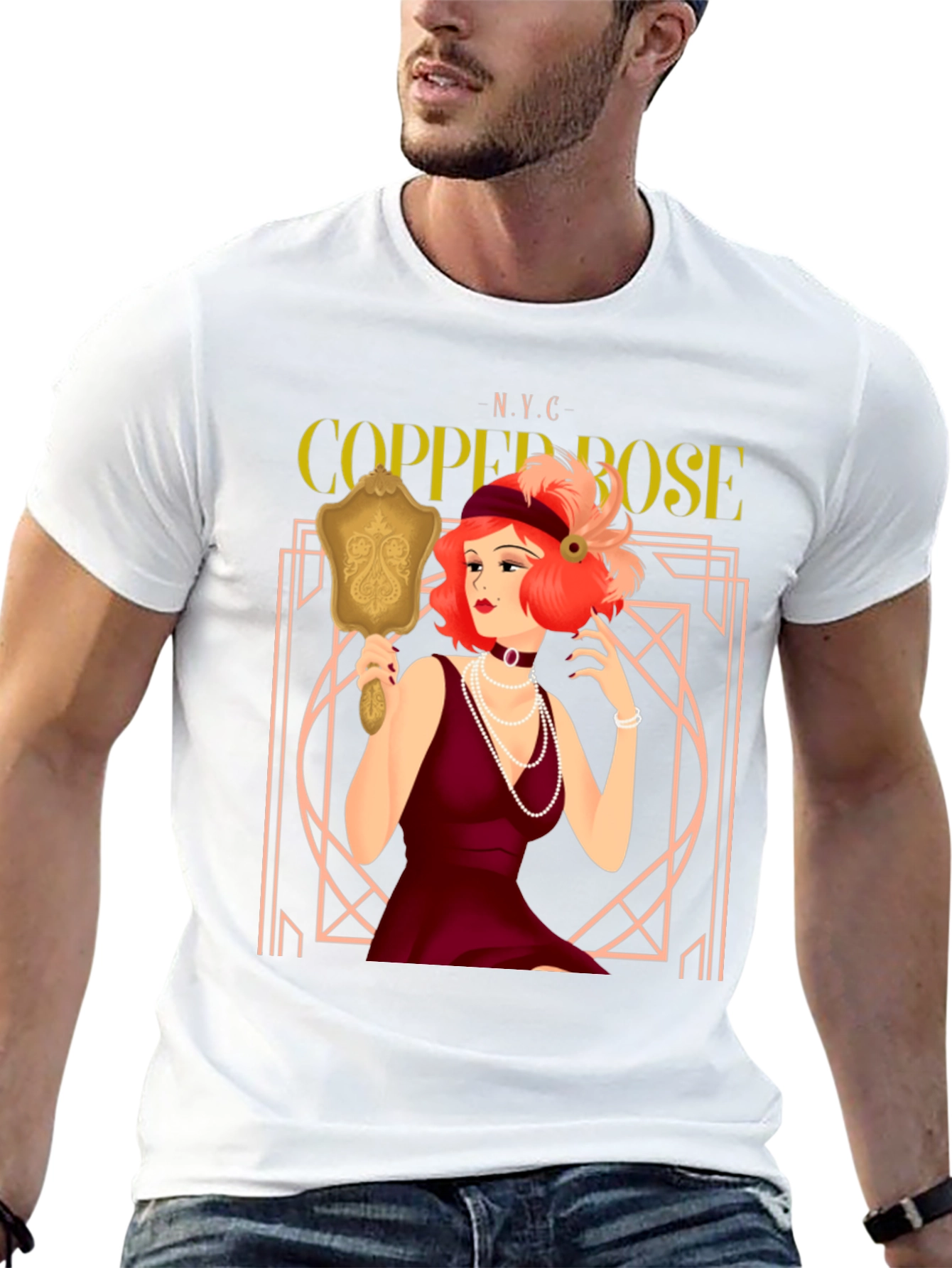Copper Rose NYC Flapper Graphic T-Shirt