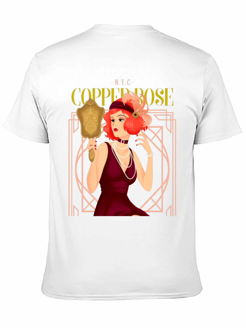 Copper Rose NYC Flapper Graphic T-Shirt