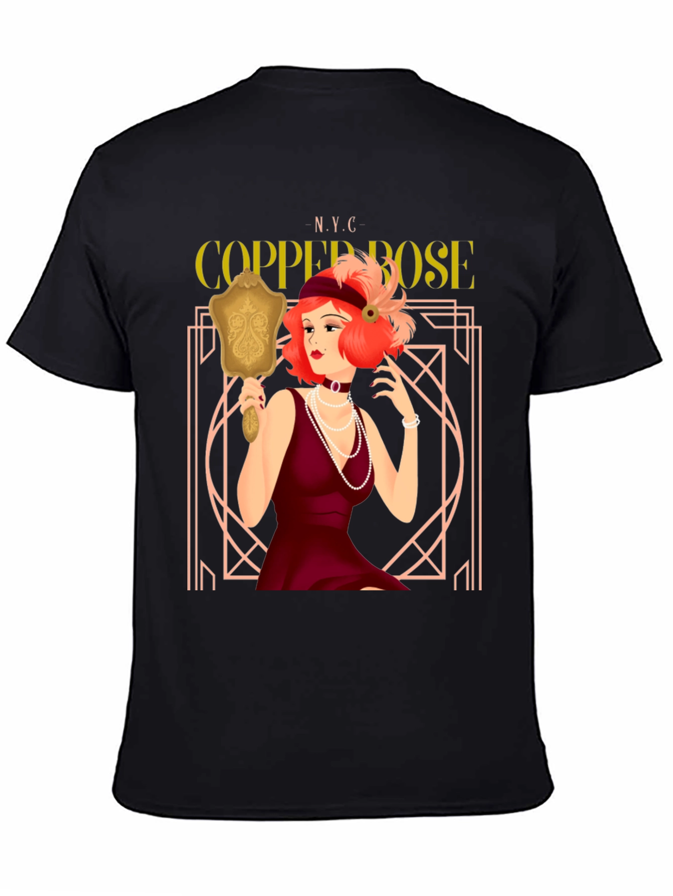 Copper Rose NYC Flapper Graphic T-Shirt