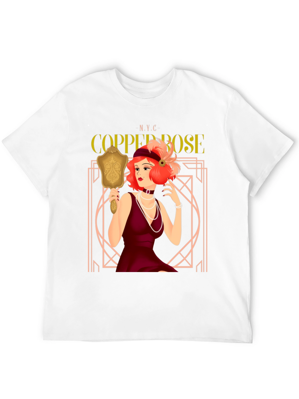 Copper Rose NYC Flapper Graphic T-Shirt