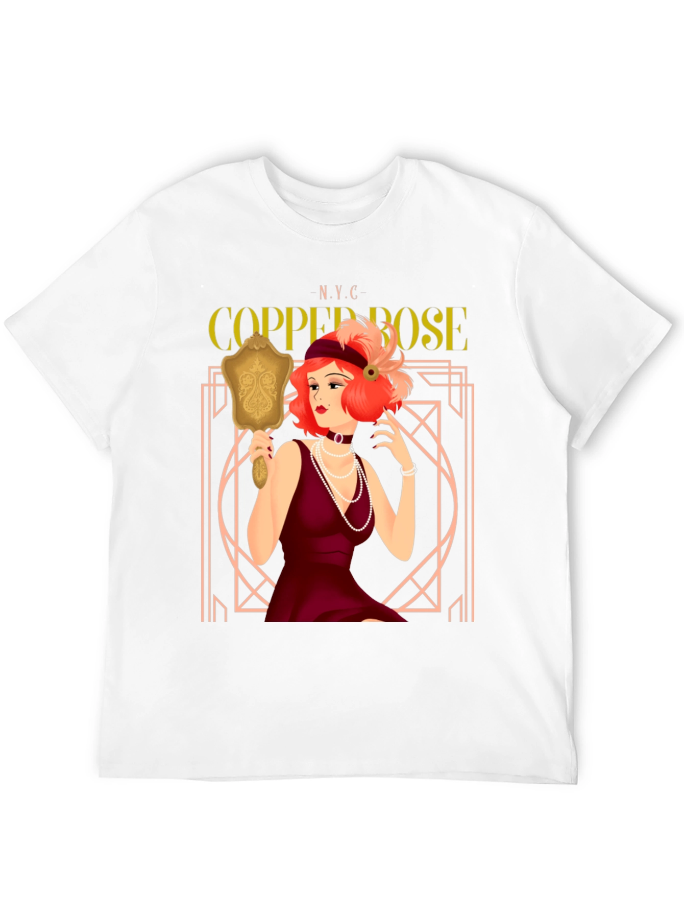 Copper Rose NYC Flapper Graphic T-Shirt
