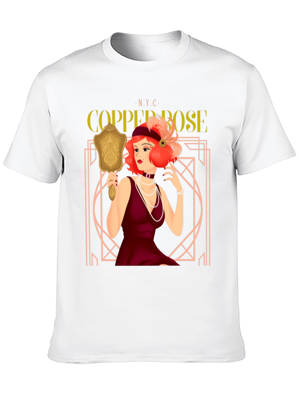 Copper Rose NYC Flapper Graphic T-Shirt