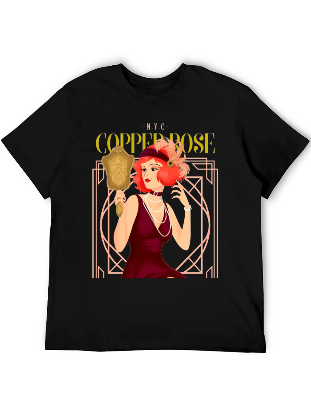 Copper Rose NYC Flapper Graphic T-Shirt