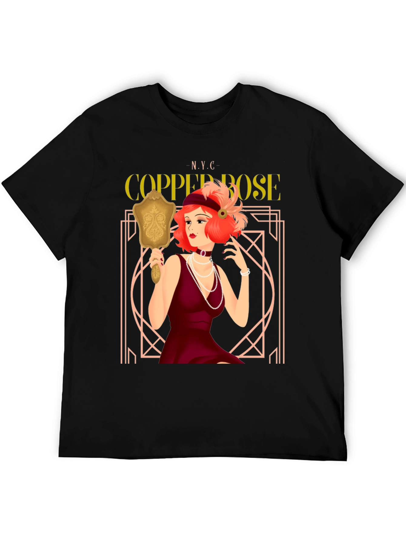 Copper Rose NYC Flapper Graphic T-Shirt