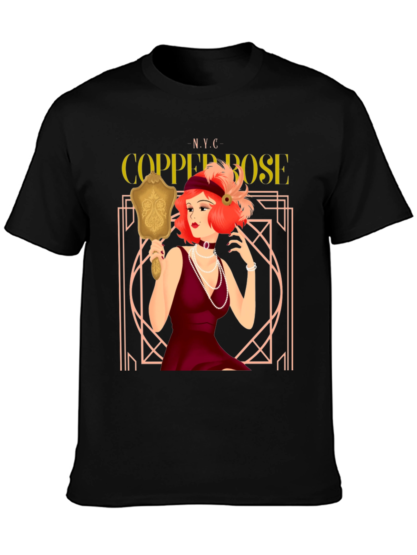 Copper Rose NYC Flapper Graphic T-Shirt