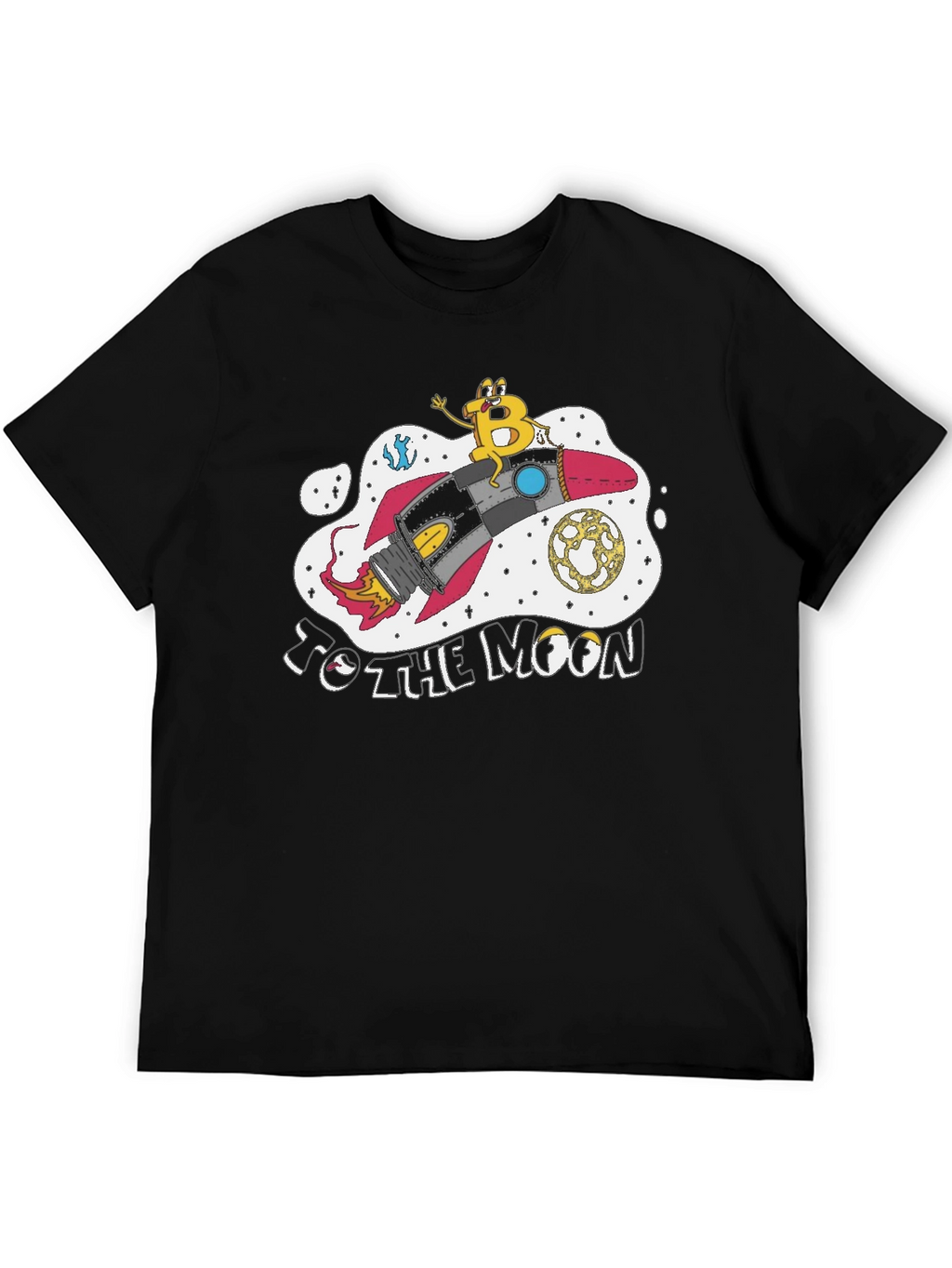 Bitcoin Rocket T-Shirt - To The Moon Crypto Tee