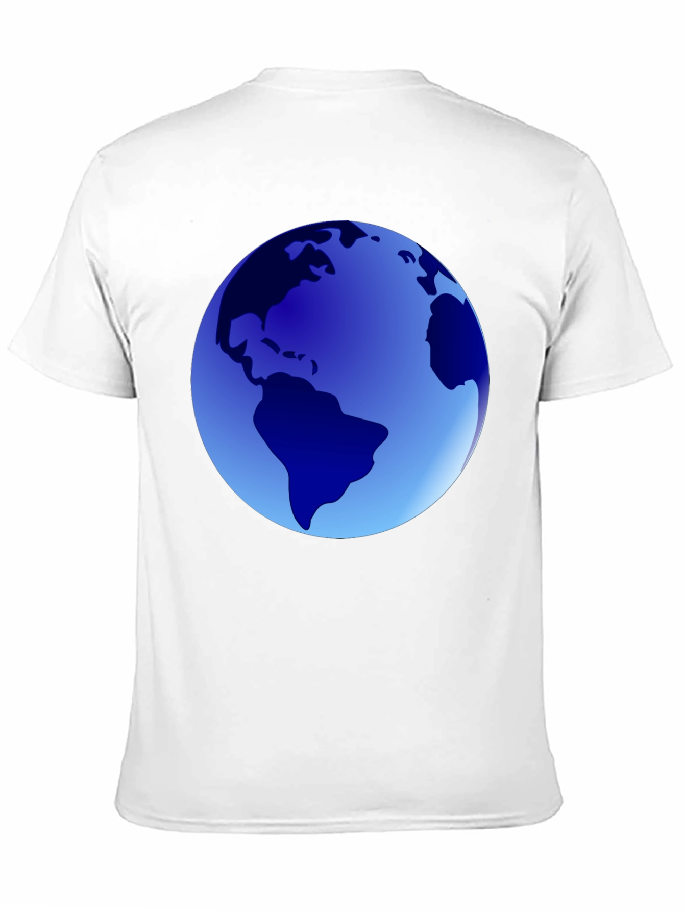 Earth Globe Graphic Tee - Mens Casual Black T-Shirt