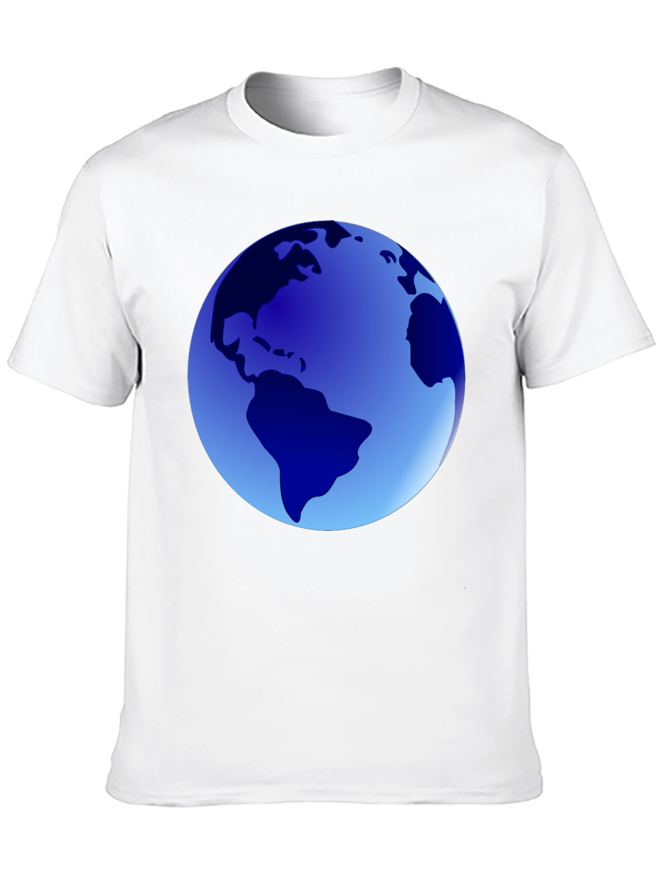 Earth Globe Graphic Tee - Mens Casual Black T-Shirt
