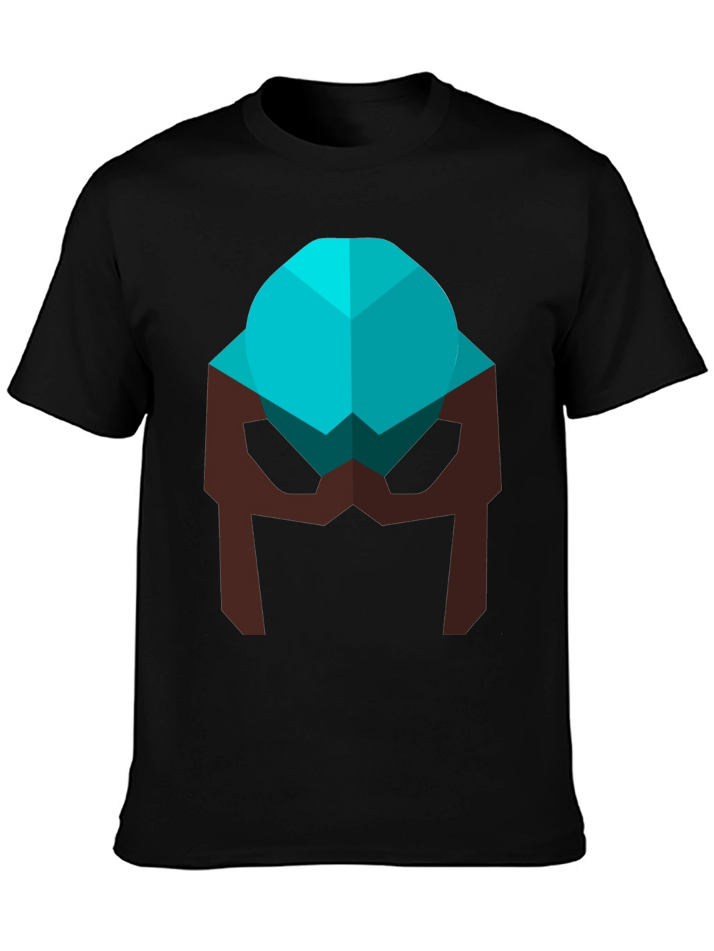 Geometric Helmet Graphic Tee - Modern Casual Style