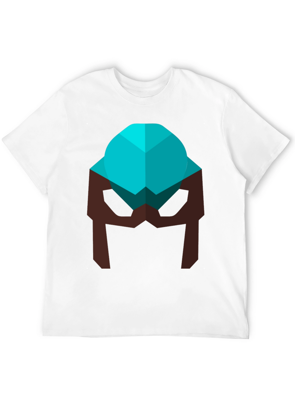 Geometric Helmet Graphic Tee - Modern Casual Style