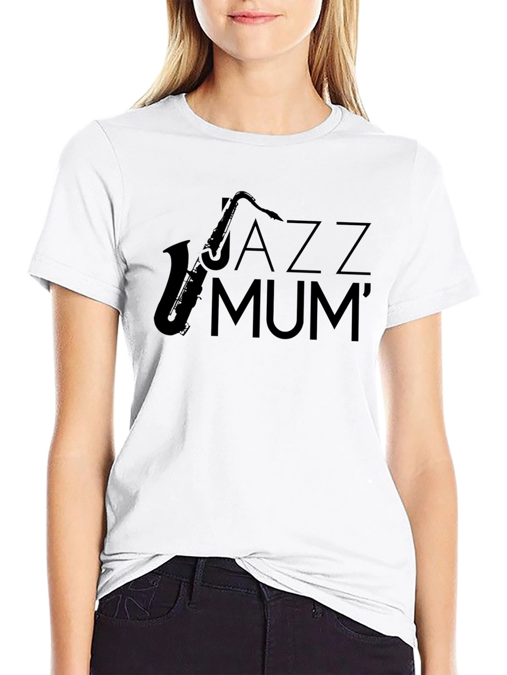 Jazz Mum Black T-Shirt - Stylish Music Lover Apparel