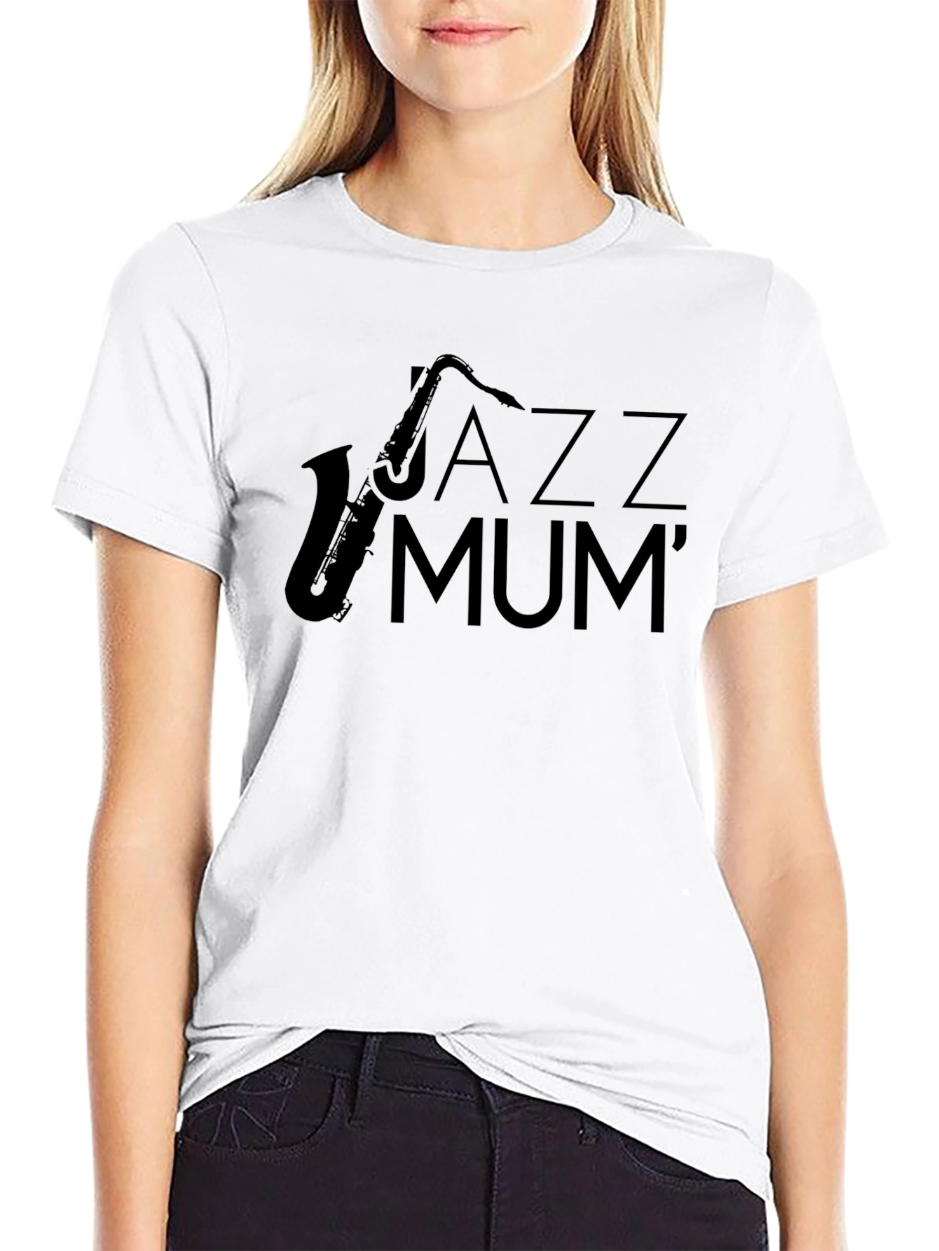Jazz Mum Black T-Shirt - Stylish Music Lover Apparel