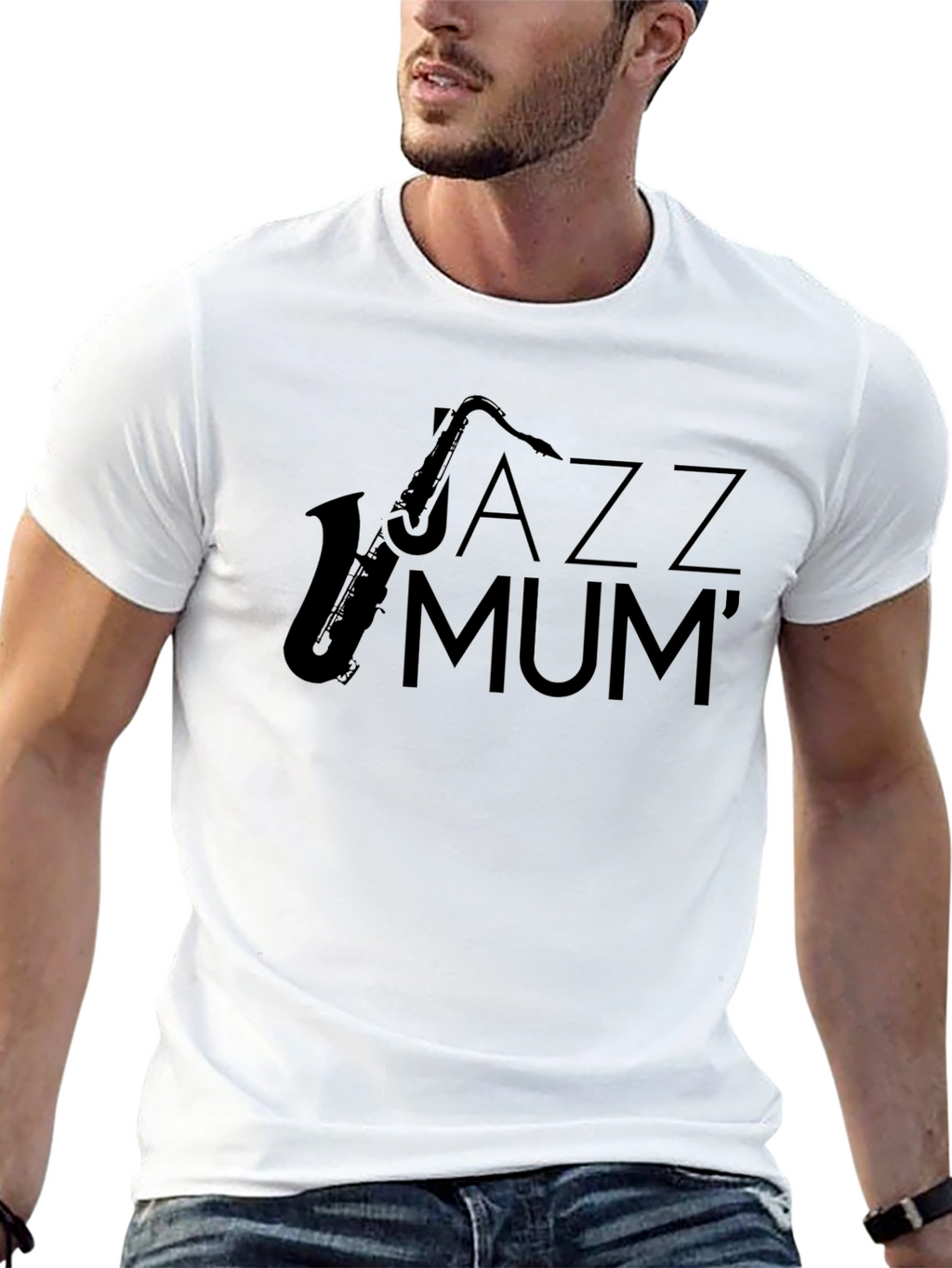 Jazz Mum Black T-Shirt - Stylish Music Lover Apparel