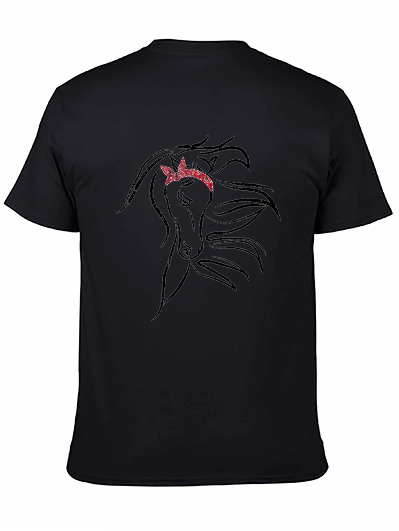 Black Horse Bandana Graphic Tee