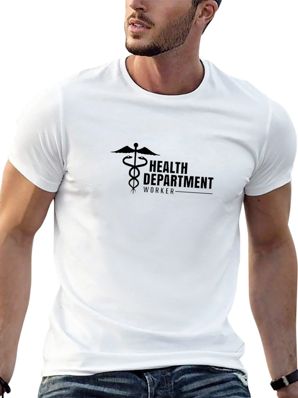 Health Department Worker Black T-Shirt