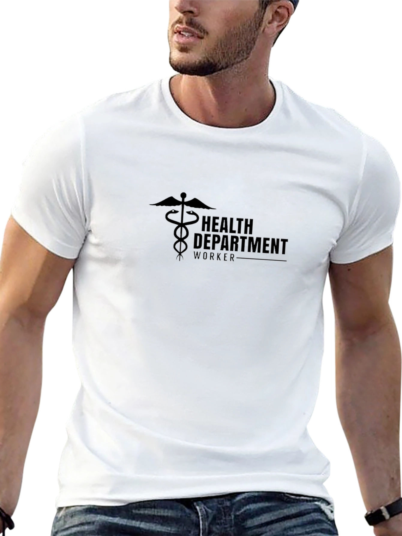 Health Department Worker Black T-Shirt