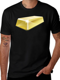 Gold Bar Graphic T-Shirt - Bold & Stylish