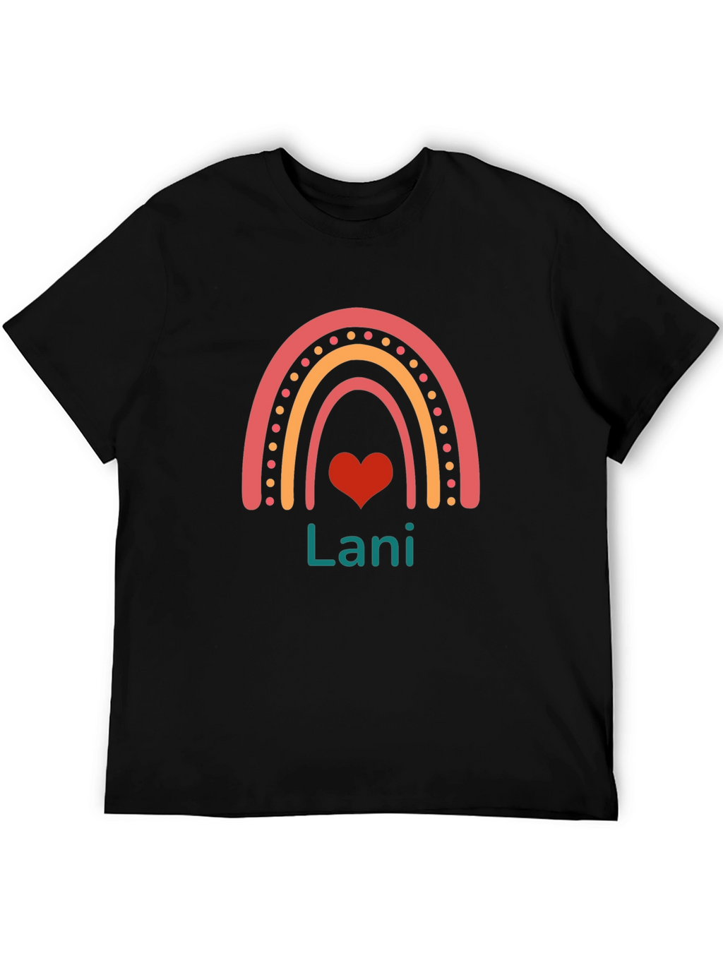Rainbow Lani Heart Tee -  Personalized Kids Shirt