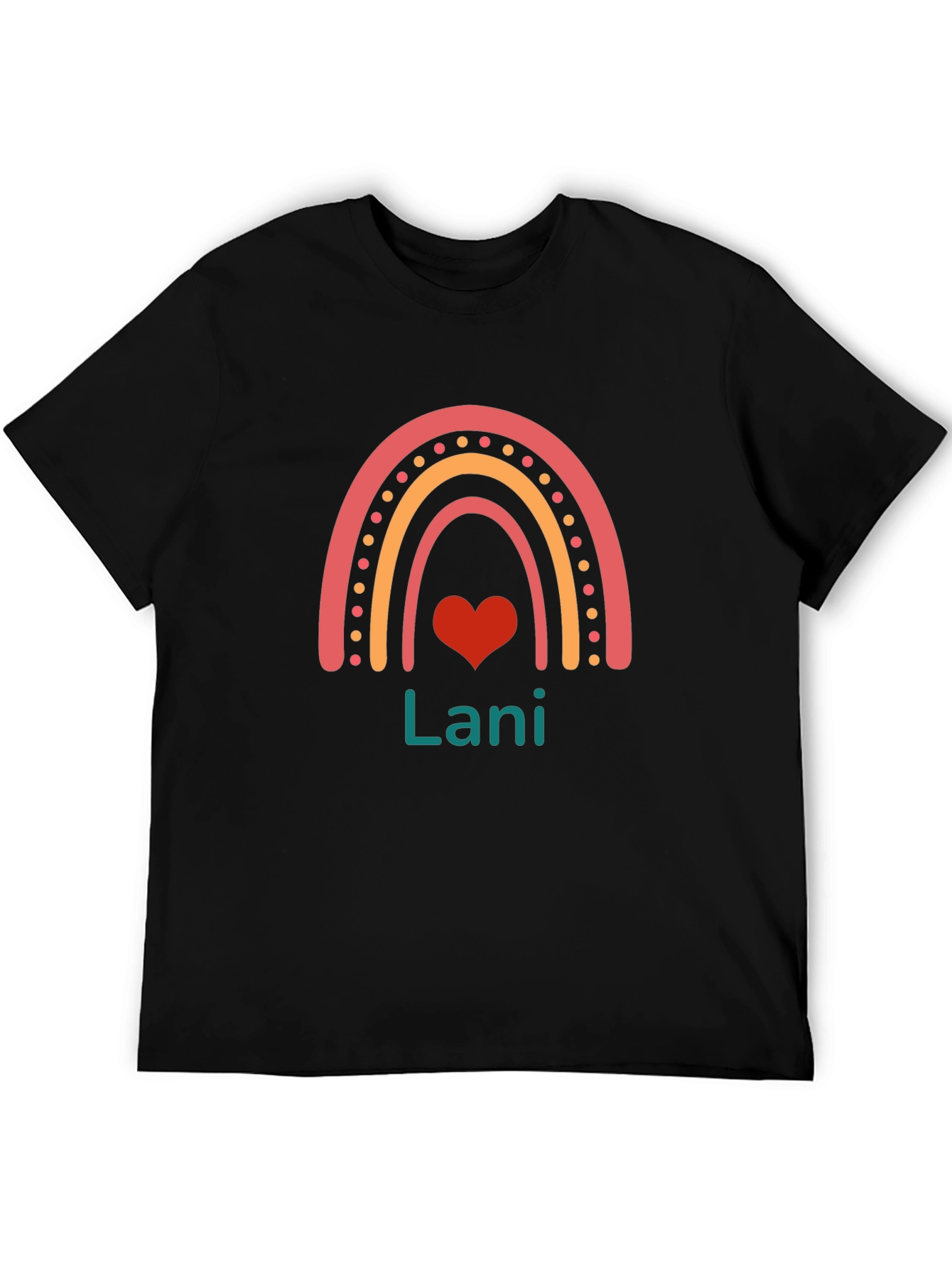Rainbow Lani Heart Tee -  Personalized Kids Shirt