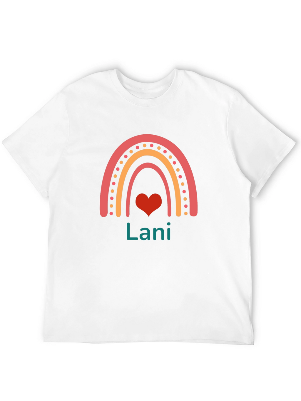 Rainbow Lani Heart Tee -  Personalized Kids Shirt
