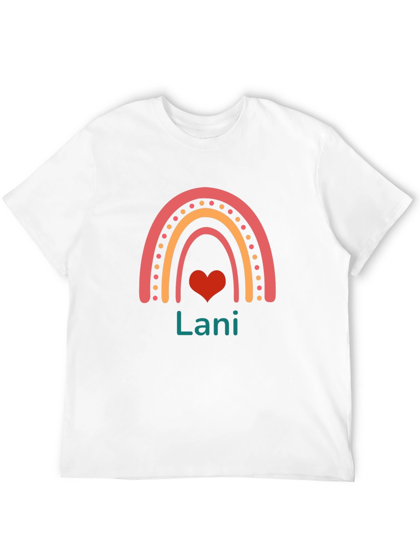 Rainbow Lani Heart Tee -  Personalized Kids Shirt