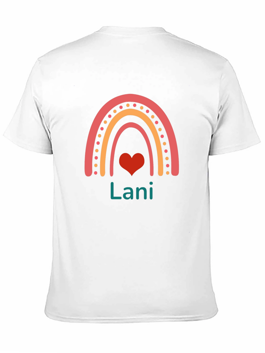 Rainbow Lani Heart Tee -  Personalized Kids Shirt
