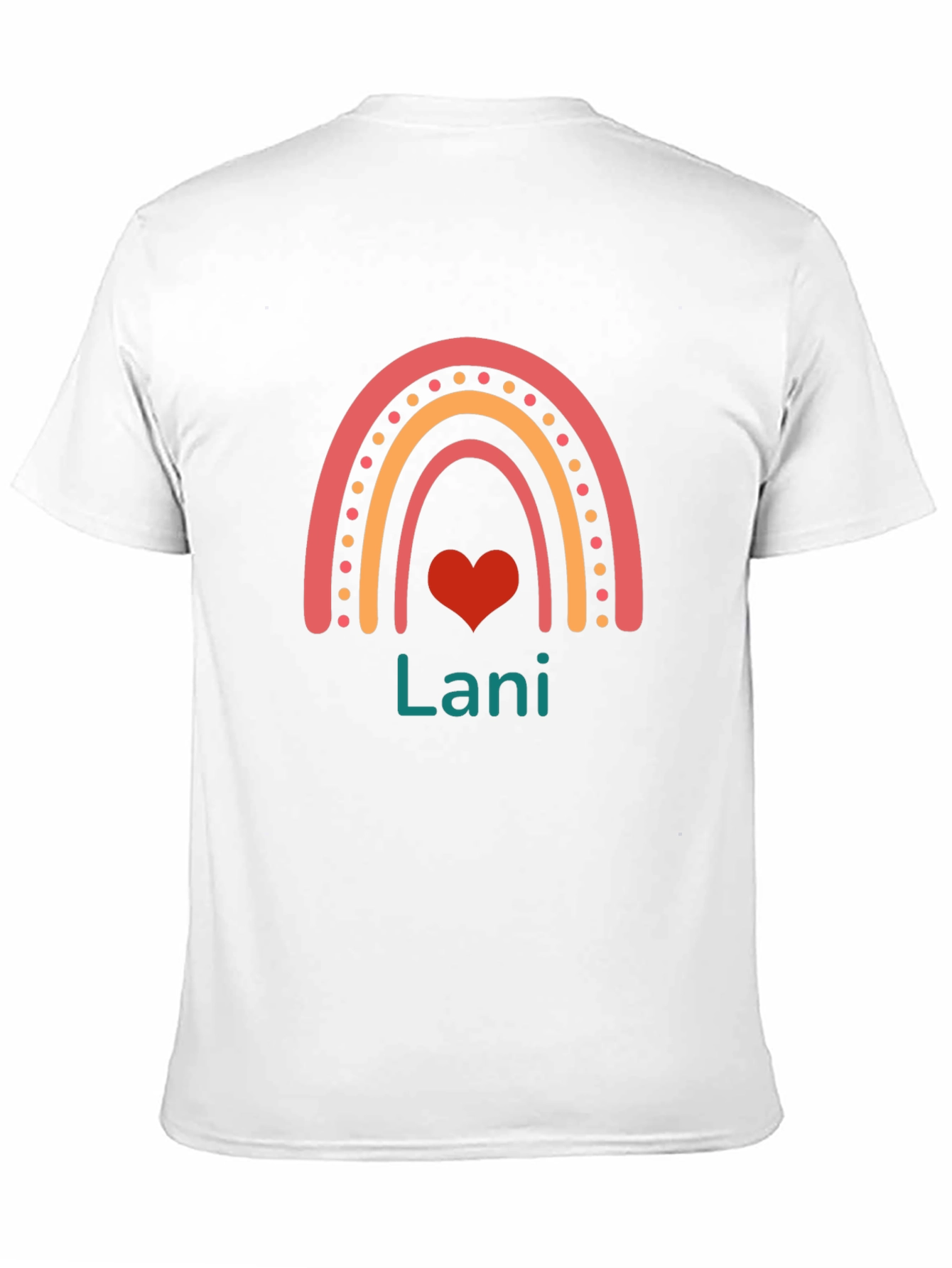 Rainbow Lani Heart Tee -  Personalized Kids Shirt