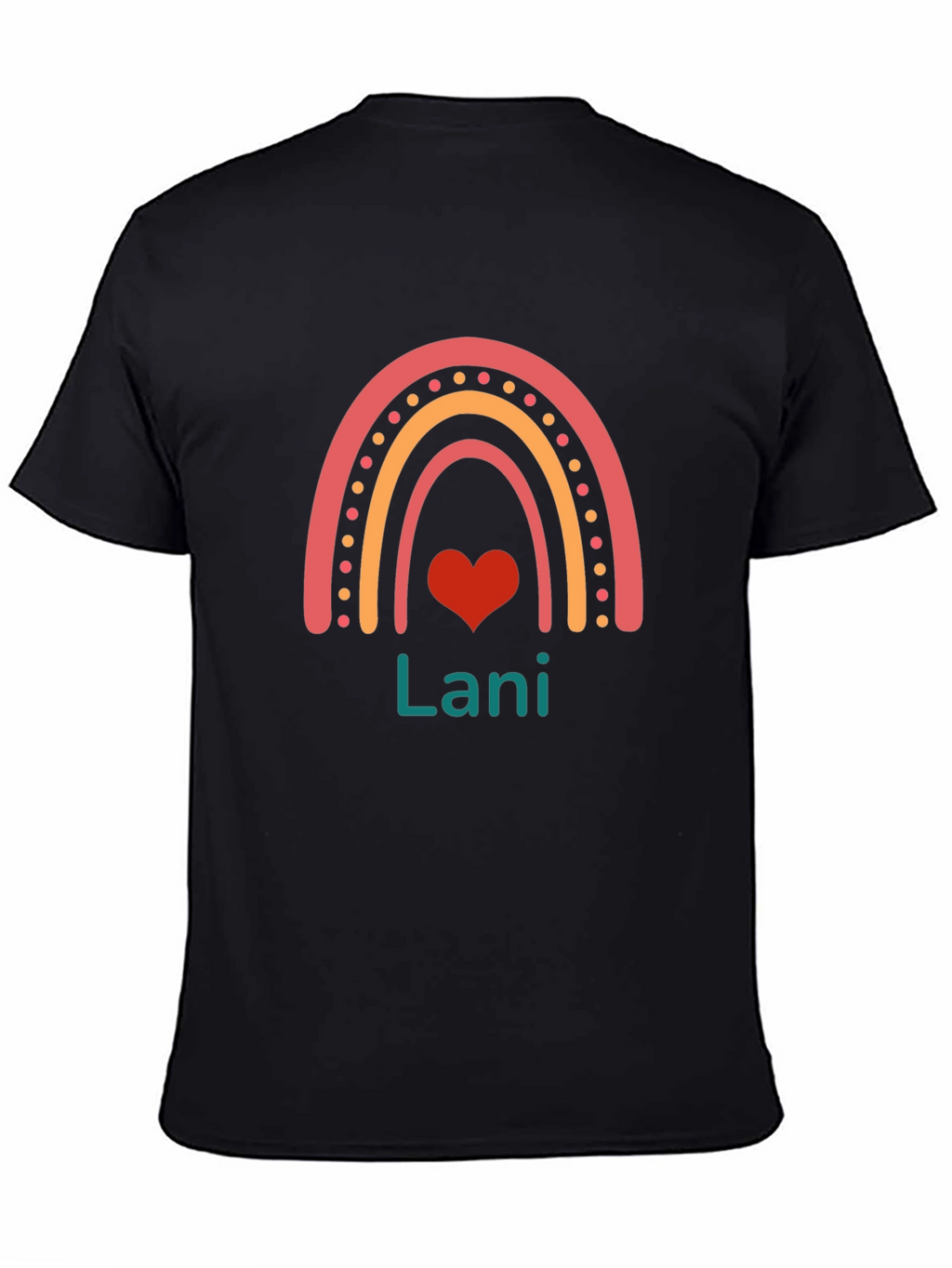 Rainbow Lani Heart Tee -  Personalized Kids Shirt