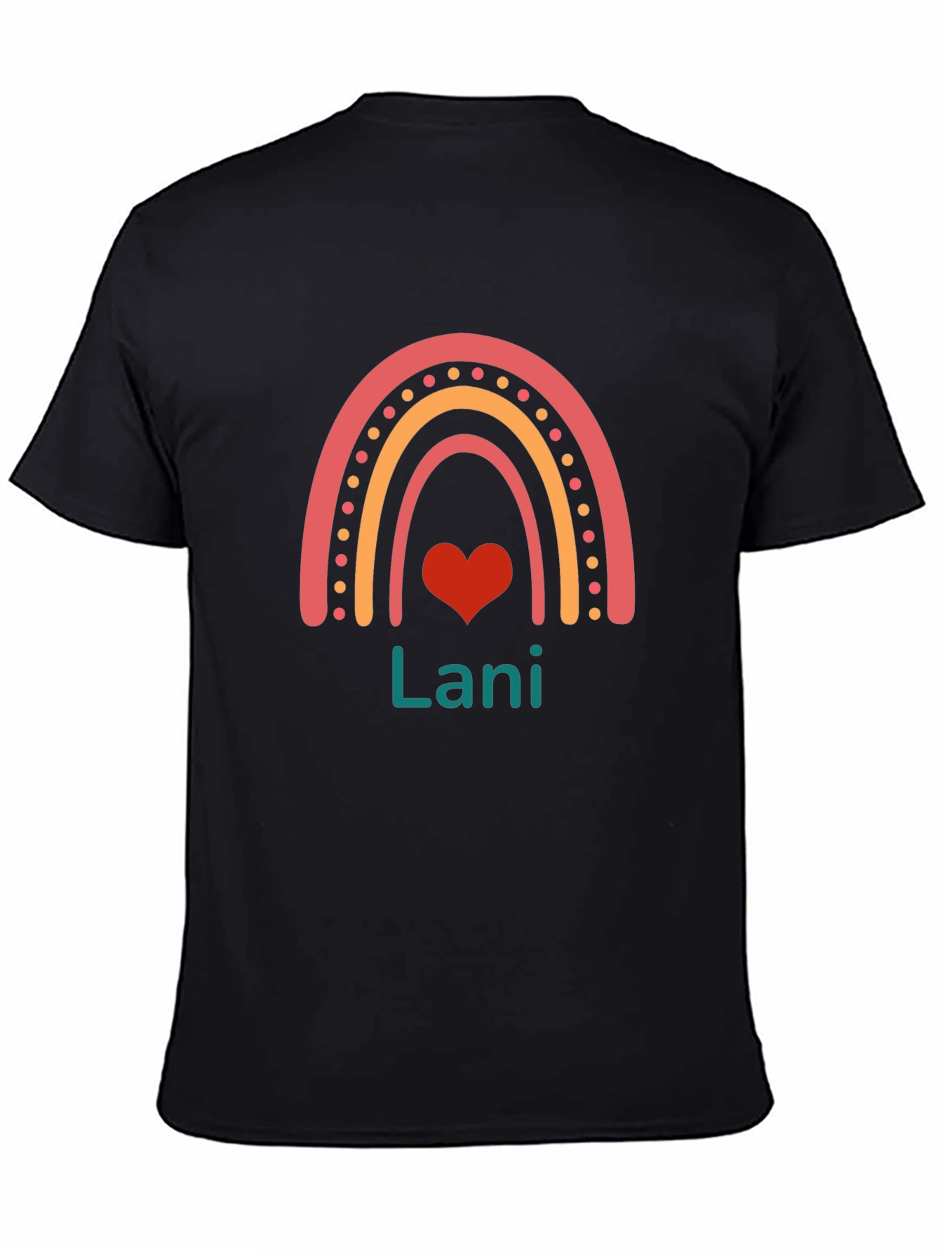 Rainbow Lani Heart Tee -  Personalized Kids Shirt