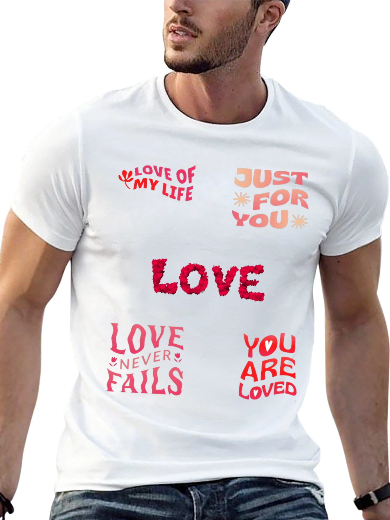 Love Themed Graphic Print T-Shirt