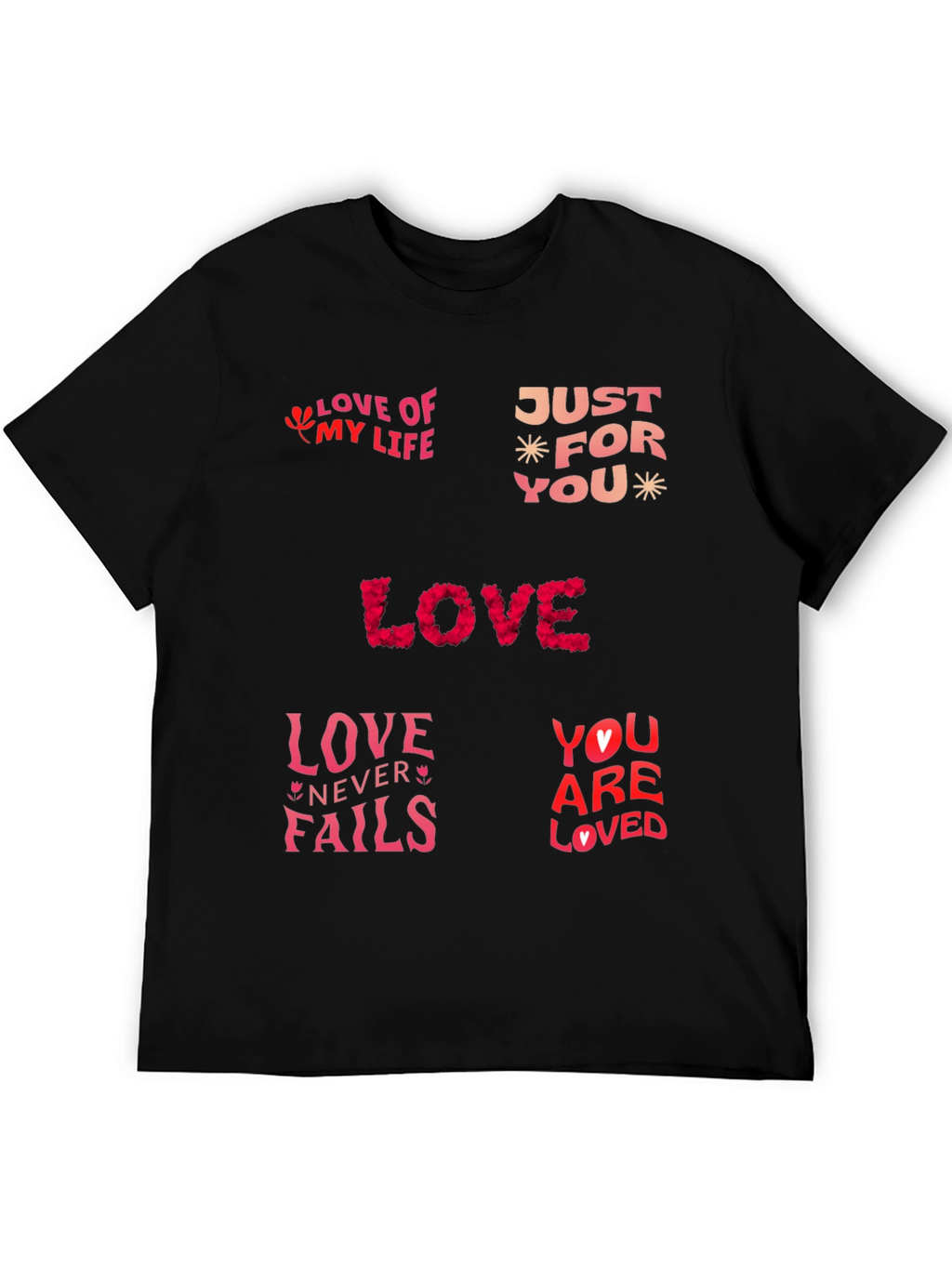 Love Themed Graphic Print T-Shirt