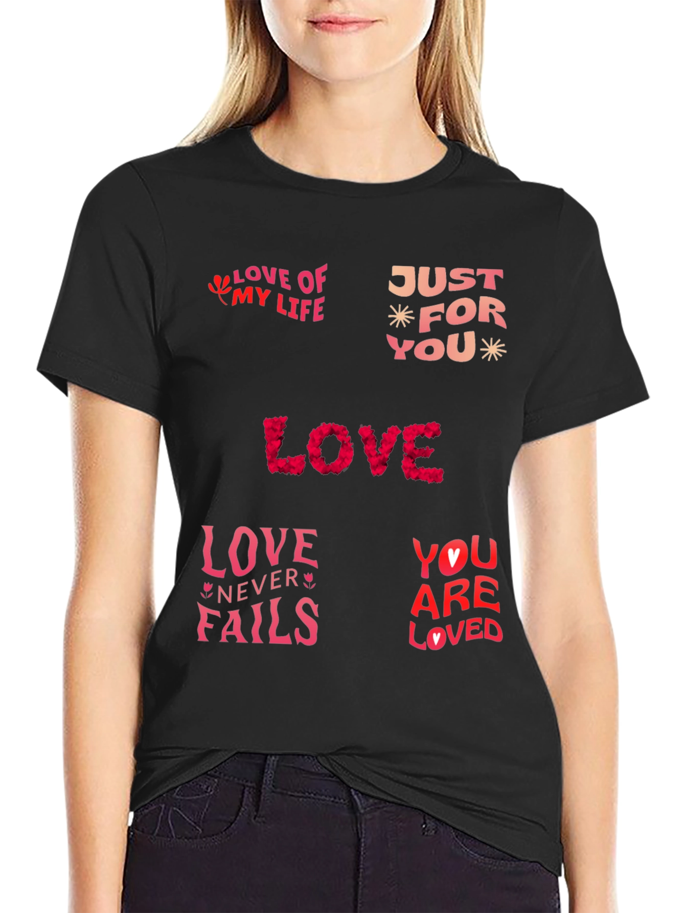 Love Themed Graphic Print T-Shirt