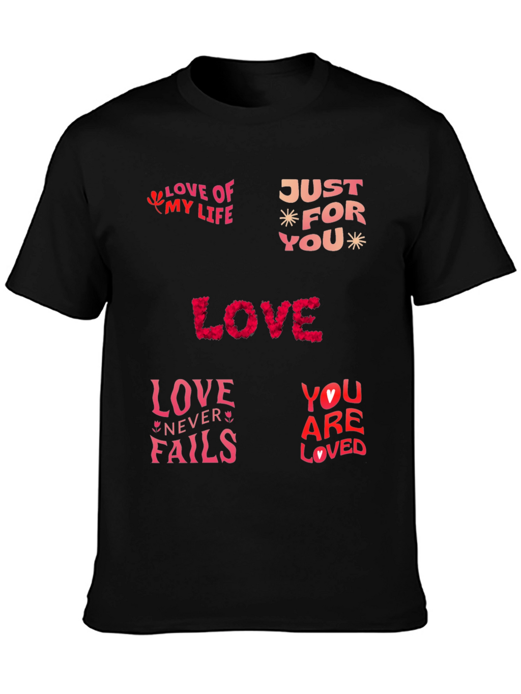 Love Themed Graphic Print T-Shirt