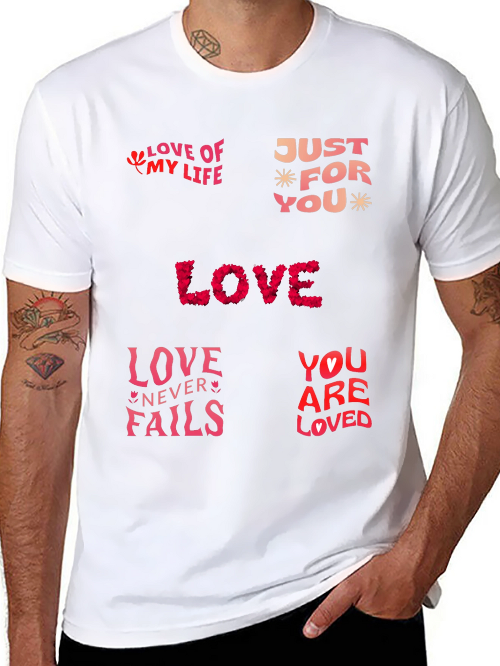 Love Themed Graphic Print T-Shirt